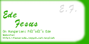 ede fesus business card